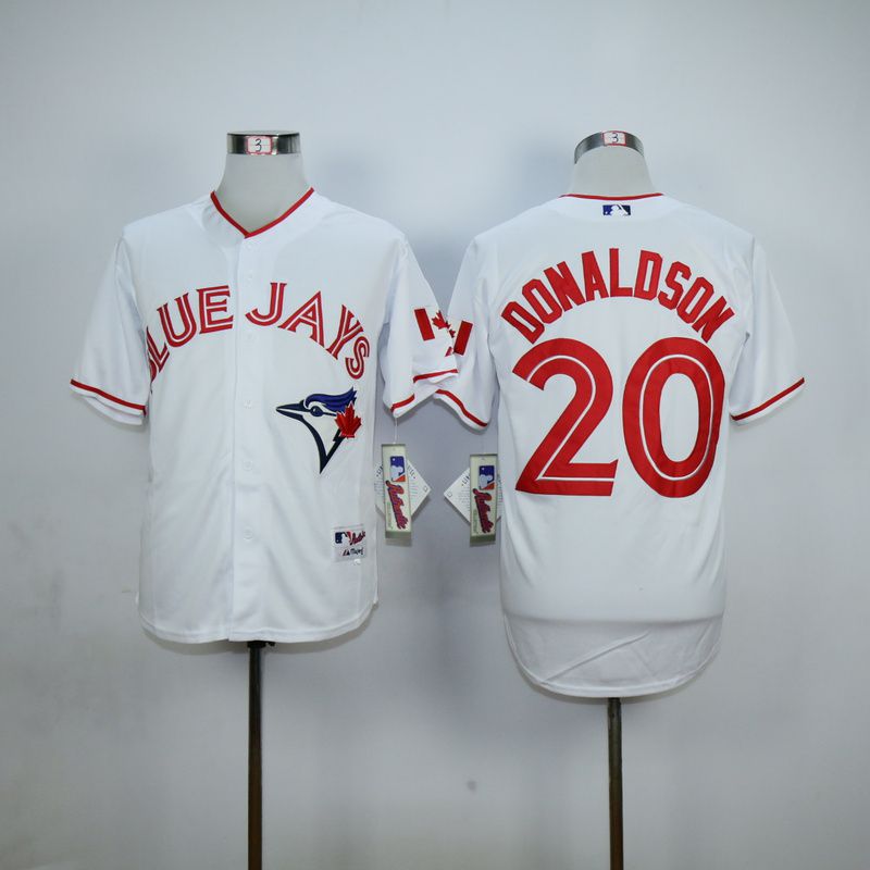 Men Toronto Blue Jays #20 Donaldson White Red MLB Jerseys->toronto blue jays->MLB Jersey